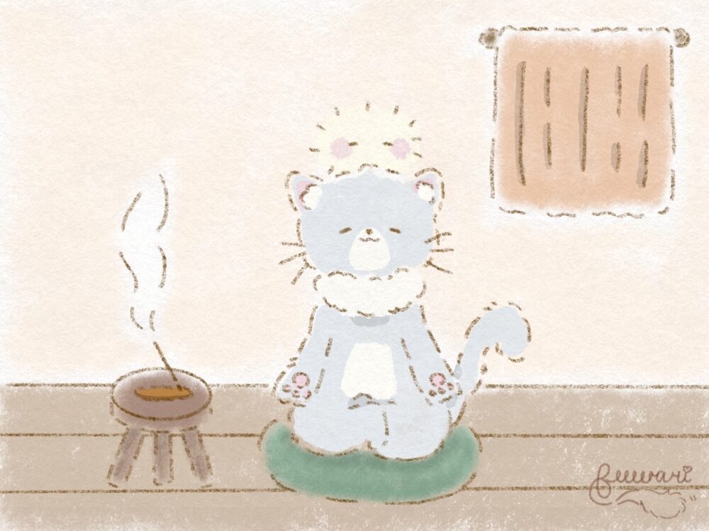 瞑想の環境を表すイラストです