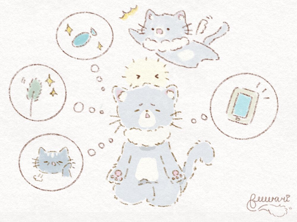 雑念があると自分で気づいているイラストです